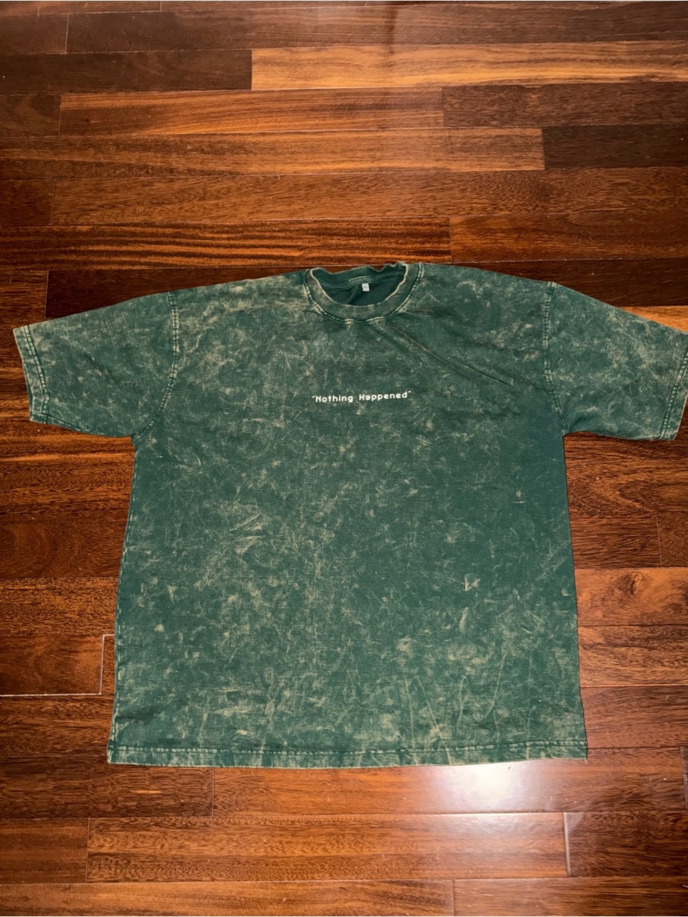 Onepiece Men's Washed Green Graphic Tee - 'Nothing Happened'